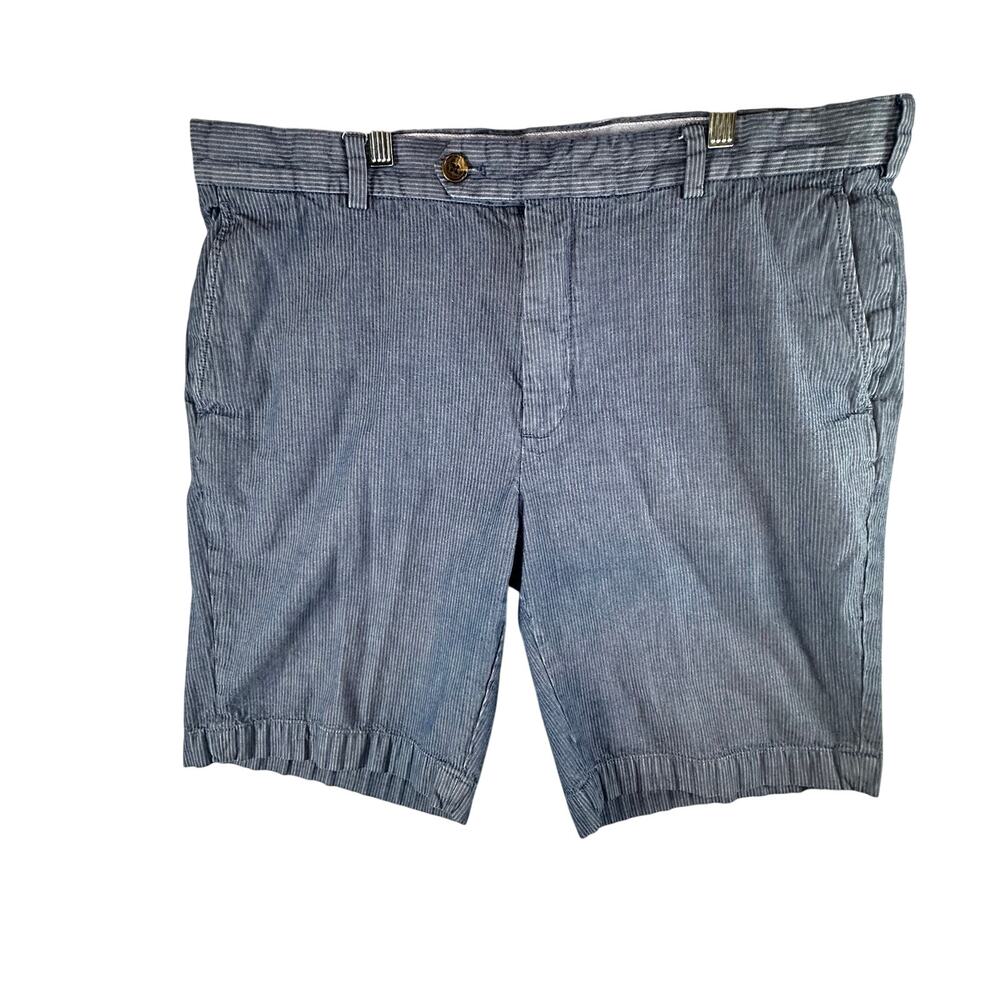 Brooks Brothers Bermuda Shorts Men's 38 Blue White Stripe Seersucker
